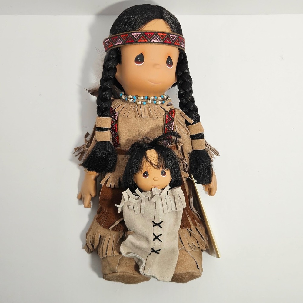 Precious Moments Native American Mother and Baby Doll Set 16 Inch 1631 NIB
